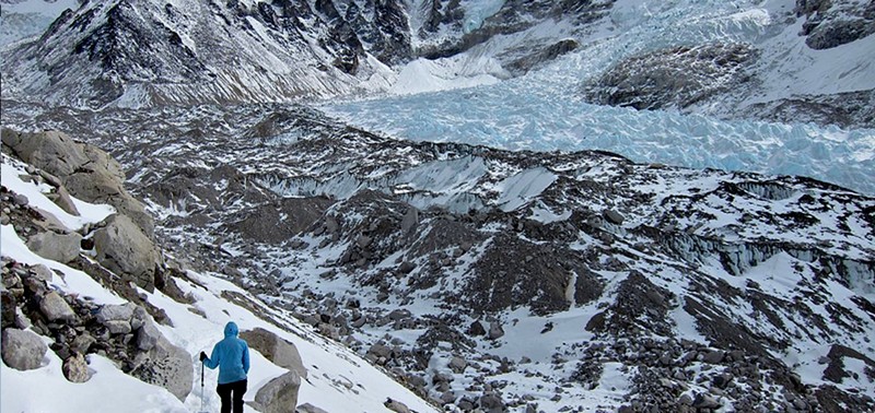 Everest Ice Fall from Base Camp